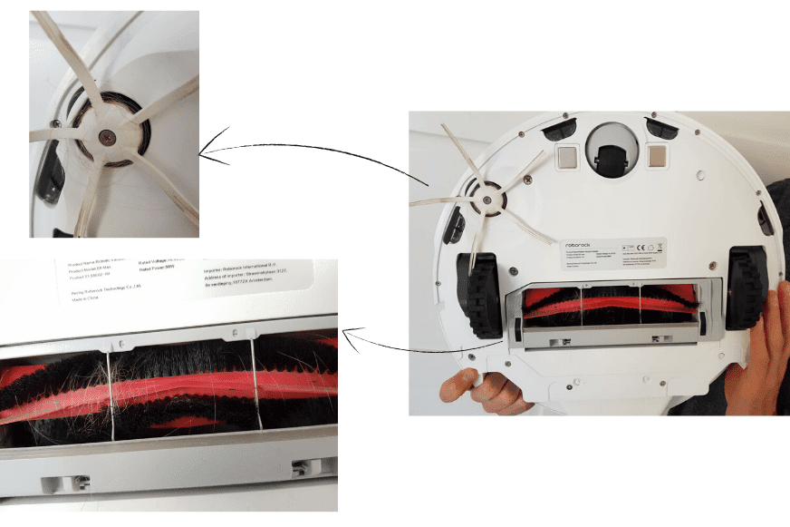 Cheveux dans les brosses Roborock S5 Max